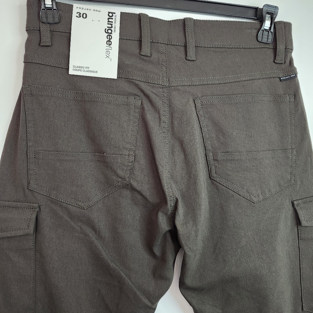 Projek Raw Bungee flex Green Cargo Pants Stretch Classic Fit Stretch Mens 30 - Picture 6 of 11